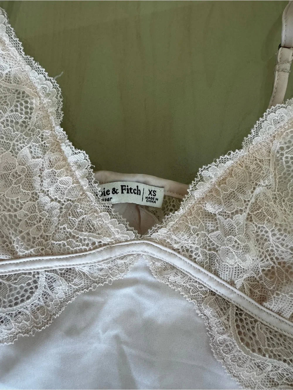 A&F XS sleepwear satin lace trim set - Picture 6 of 9
